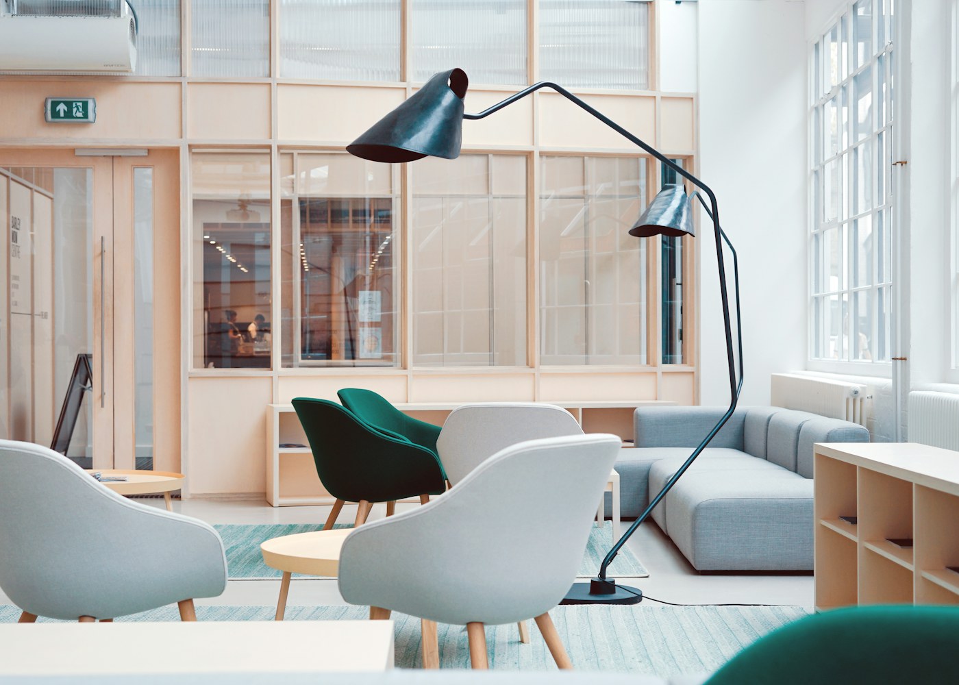 Creative workspace with design materials